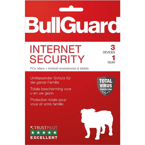 BullGuard Internet Security Lizenzkarte, 3 Lizenzen (PCs/Macs/Android)