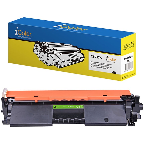 iColor Toner-Kartusche CF217A / 17A für HP-Laserdrucker, black (schwarz)