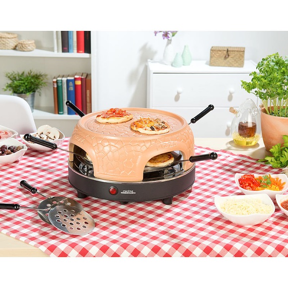 Cucina di Modena Pizzaofen mit echter Terrakotta-Haube für 6 Personen