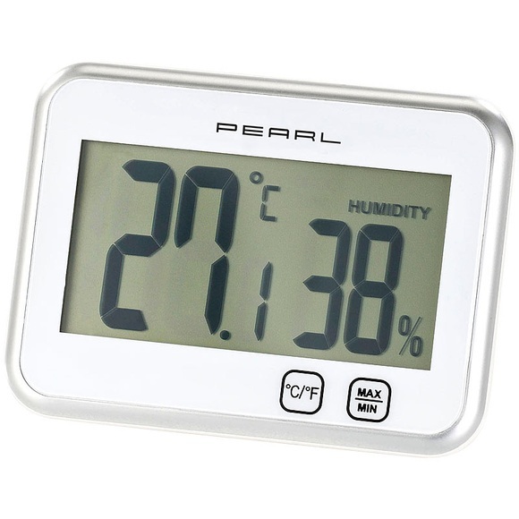 Pearl Digitales Thermometer & Hygrometer mit Minimum / Maximum, Touch