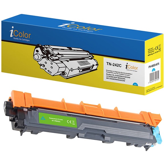 iColor Kompatibler Toner für Brother TN-242C, cyan, für z.B.: HL-3142 CW