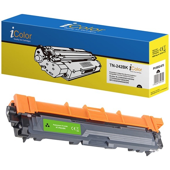 iColor Kompatibler Toner für Brother TN-242BK, schwarz, für z.B.: HL-3142 CW