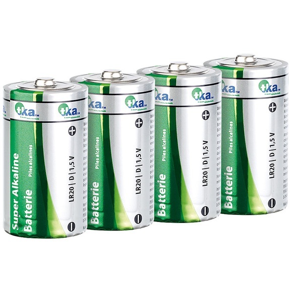 tka Köbele Akkutechnik Sparpack Alkaline Batterien Mono 1,5V Typ D im 4er-Pack