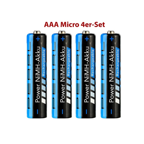 Pearl 1100 mAh NiMH-Akkus AAA Micro 4er-Set