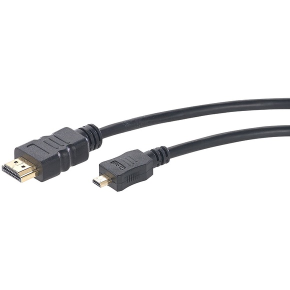 auvisio High-Speed-Adapterkabel Micro-HDMI auf HDMI, für 4K, 3D & Full HD, 2 m