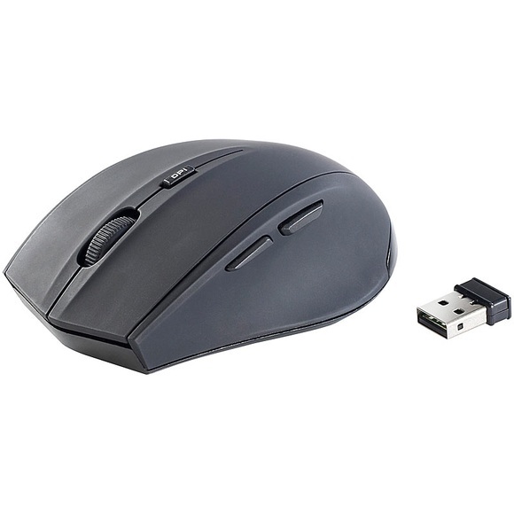 GeneralKeys Geräuschlose Funkmaus FM-1600.gl, mit dpi-Umschalter