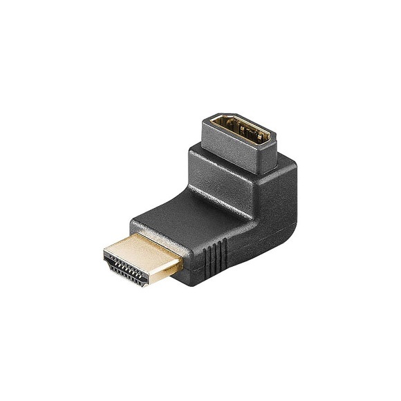 auvisio HDMI-Adapter Typ-A-Buchse auf Typ-A-Stecker, 90° gewinkelt