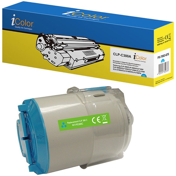 iColor Toner kompatibel zu Samsung CLP-C300A, cyan