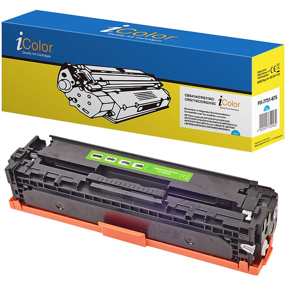 iColor Toner kompatibel zu HP CB541A, cyan für z.B: HP Laserjet CP1215