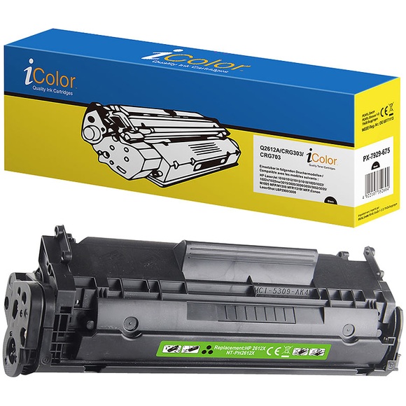 iColor HP Q2612A / No.12A Toner black- Kompatibel- XL
