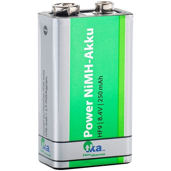 tka Köbele Akkutechnik Ready2Use NiMH-Akku 9V-Block 250 mAh, vorgeladen