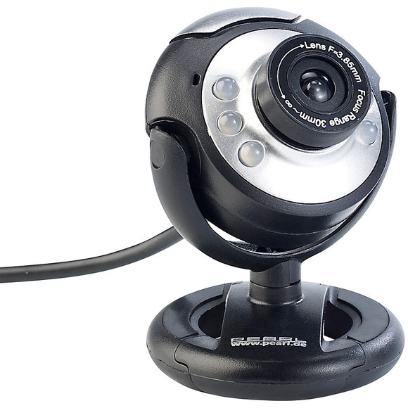 Somikon Hochauflösende USB-Webcam mit 6 LEDs, HD-Video (1280 x 1024 Pixel)