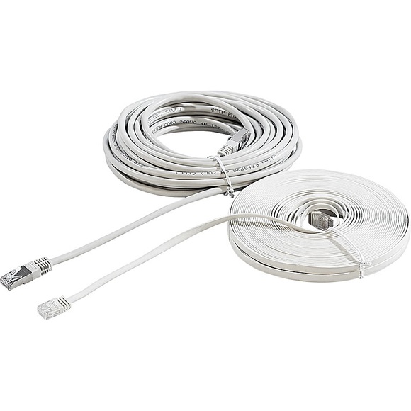 Fibrionic Network Solutions Netzwerk-Kabel Cat5e flach, weiss, 20m
