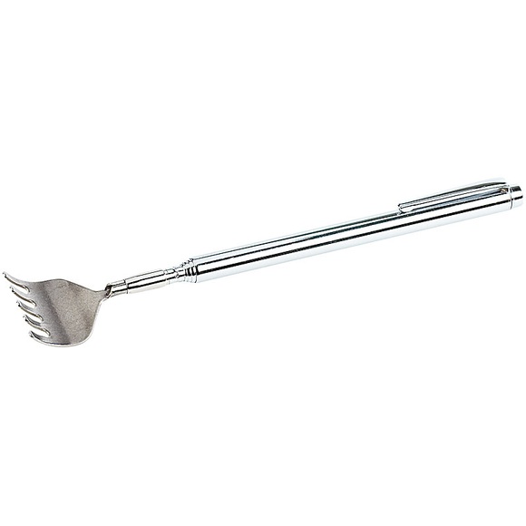 infactory Teleskop-Rückenkratzer mit Halte-Clip, 16,5 - 52 cm