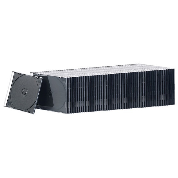 Pearl 50er-Set Slim-CD-Hüllen transparent/schwarz