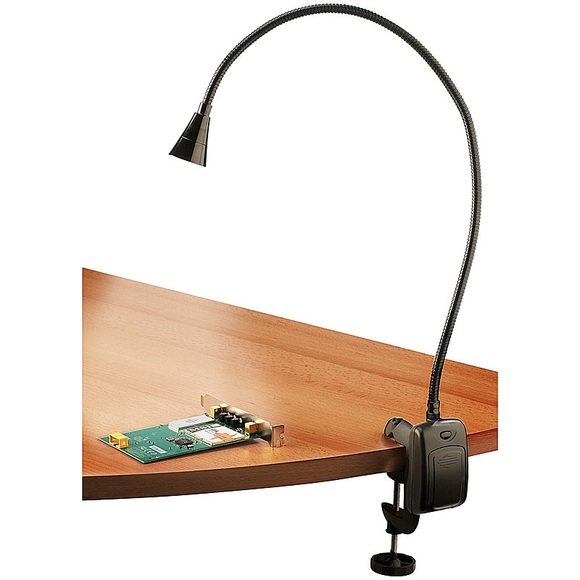 Lunartec LED-Grill-, BBQ- & Arbeits- Schwanenhals-Lampe mit Schraubklemme