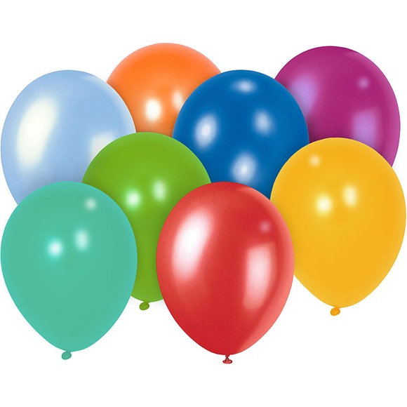 Playtastic 100er-Megapack bunte Luftballons, bis 30 cm