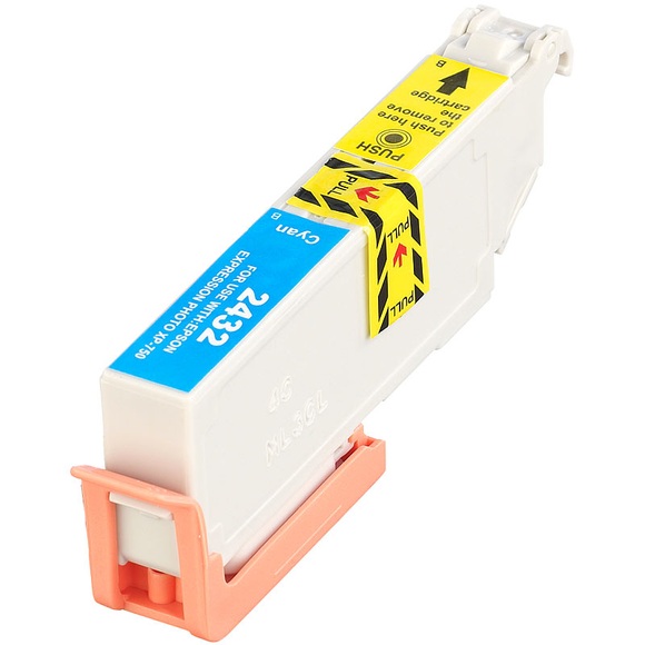 iColor Tintenpatrone für Epson (ersetzt T2432 / 24XL), cyan