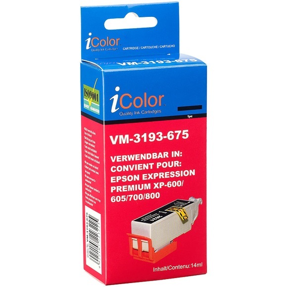 iColor Tintenpatrone für Epson (ersetzt T2621 T26 / 26XL), black