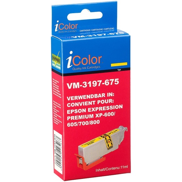iColor Tintenpatrone für Epson (ersetzt T2634 / 26XL), yellow