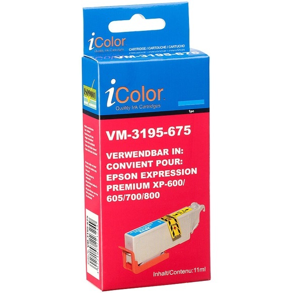 iColor Tintenpatrone für Epson (ersetzt T2632 / 26XL), cyan