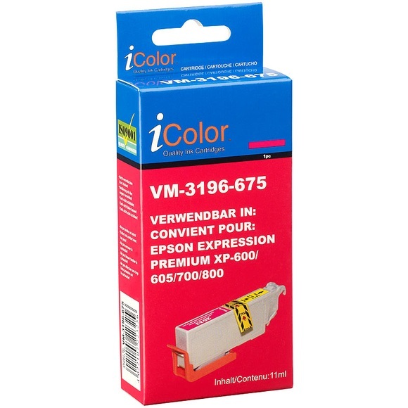 iColor Tintenpatrone für Epson (ersetzt T2633 / 26XL), magenta