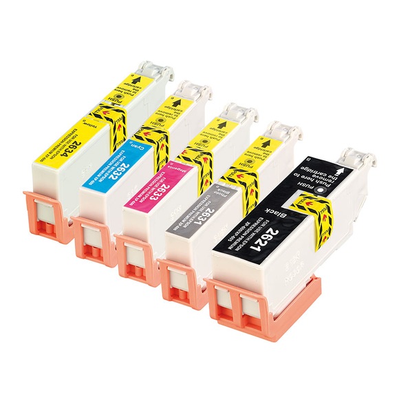 iColor ColorPack für Epson (ersetzt T2638 / 26XL), BK/PBK/C/M/Y