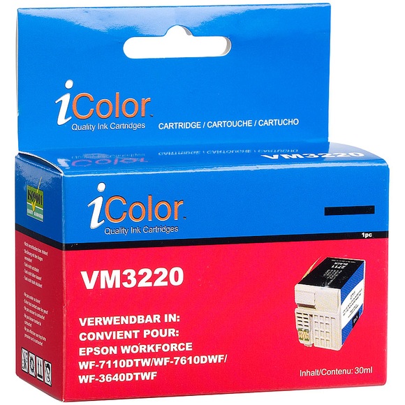 iColor Tintenpatrone für Epson (ersetzt T2711 / 27XL), black XL