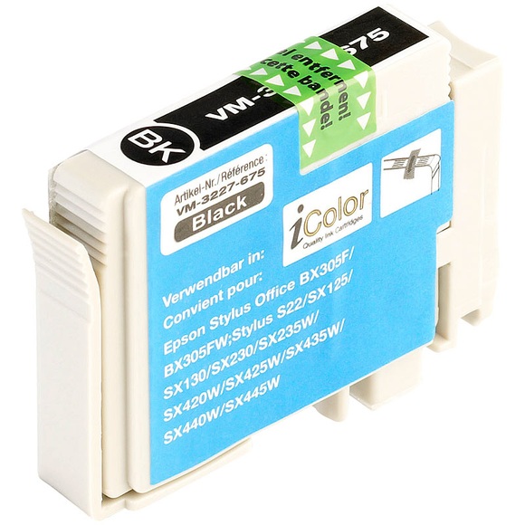 iColor Tintenpatrone für Epson (ersetzt T1281), black