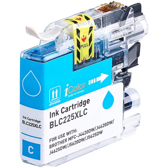 iColor Tintenpatrone für Brother (ersetzt LC-225XL), cyan