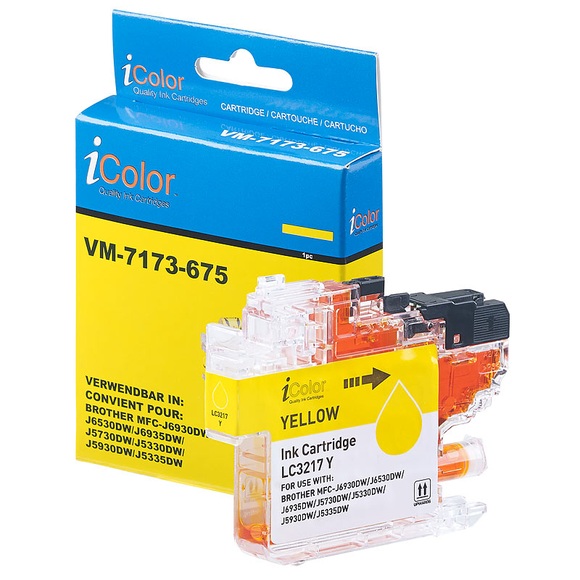iColor Tintenpatrone für Brother (ersetzt LC-3217Y), gelb