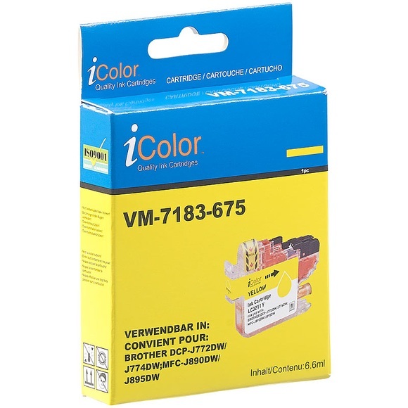 iColor Tinten-Patrone LC-3211Y für Brother-Drucker, yellow (gelb)