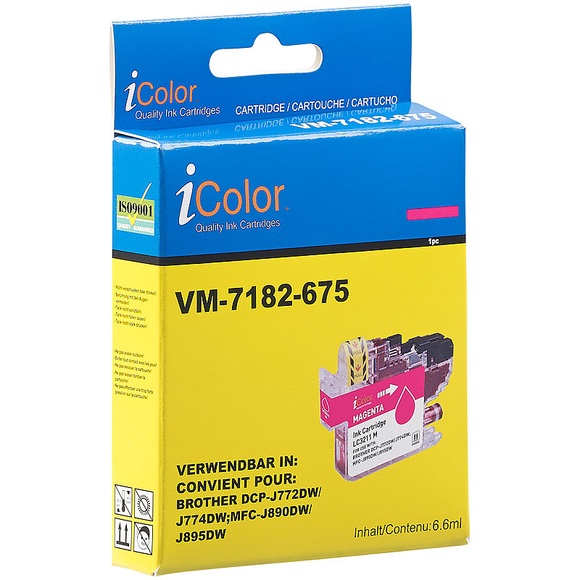 iColor Tinten-Patrone LC-3211M für Brother-Drucker, magenta (rot)
