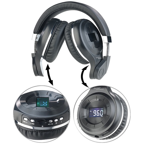 MP3-Kopfhörer mit Bluetooth 5, Freisprech-Funktion, FM-Radio & AUX-in