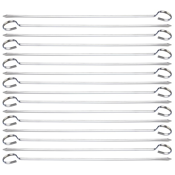 Schaschlik-Grillspieße aus Edelstahl im günstigen 16er-Set, je 31 cm