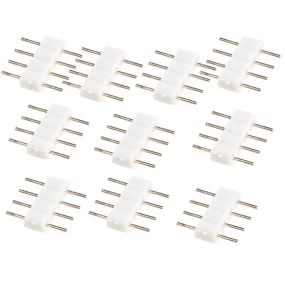 Luminea 10er-Set Verbindungs-Stecker für LED-Streifen Serie LAC, LAK, LAM, LAT