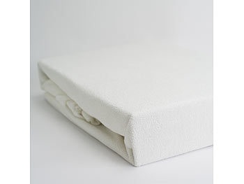 Luxus Frottee Einzelbett Qualität Fixleintuch, weiss, 28cm Steg