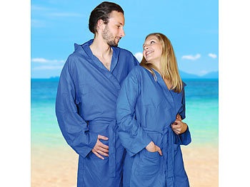 Mikrofaser-Bademantel Grösse XXL, Blau