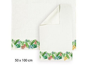 Handtuch Blättertanz, 50x100cm, aus Baumwoll-Frottee