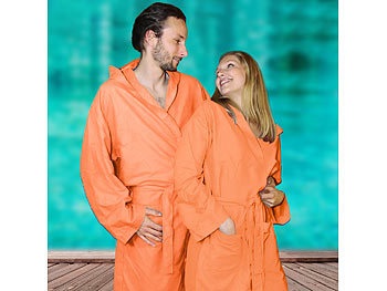 Mikrofaser-Bademantel Grösse M, Orange