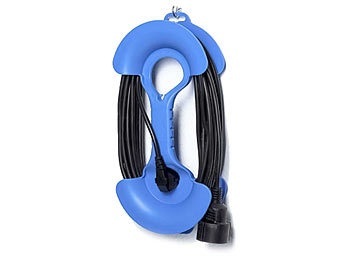 Kabelhantel mit Steckerkontur, blau, für Kabel, Seile, Lichterketten