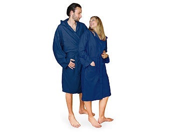 Mikrofaser-Bademantel Grösse XXL, Dunkelblau