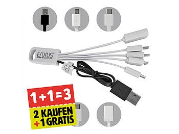 2er-Set + 1 gratis dazu = 3x Universal Ladekabel 5in1 iPhone Samsung