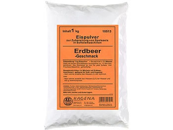 Softeispulver Erdbeer-Geschmack, 1 kg