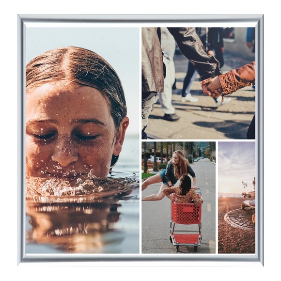 Fotorahmen Kunststoff in silber