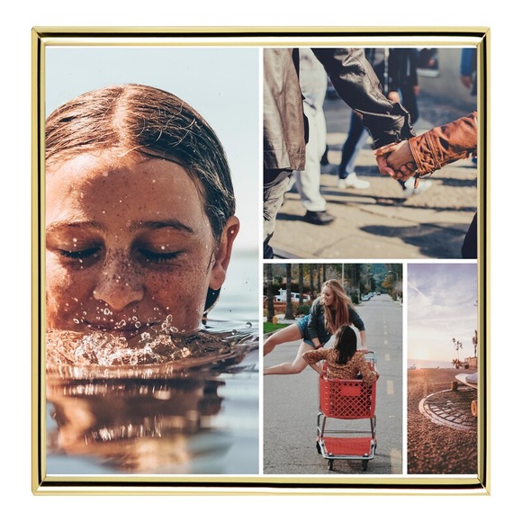 Fotorahmen im Format [FORMAT], gold in gold