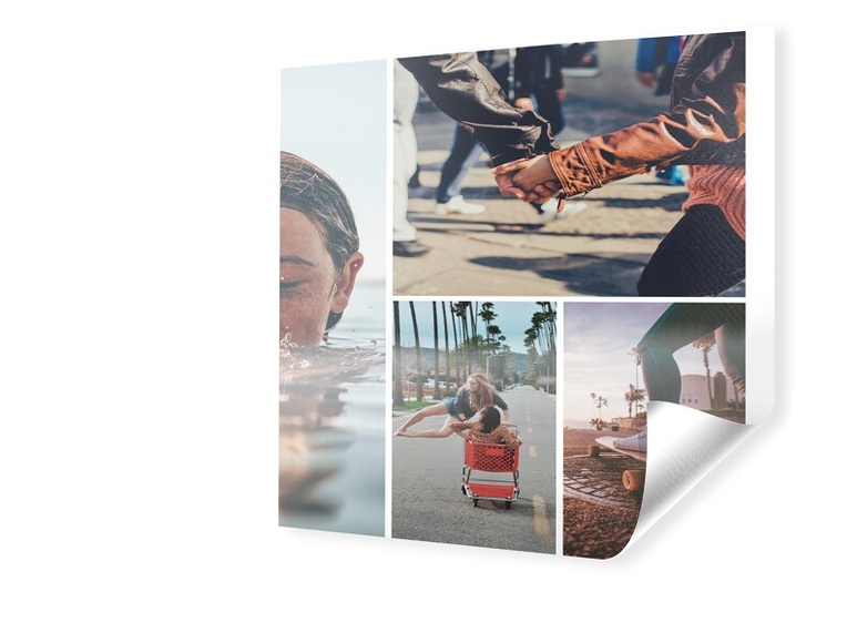 PVC Banner Collage quadratisch im Format 140 x 140 cm