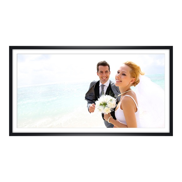 Poster im Holzrahmen in schwarz als Panorama im Format 90 x 15 cm