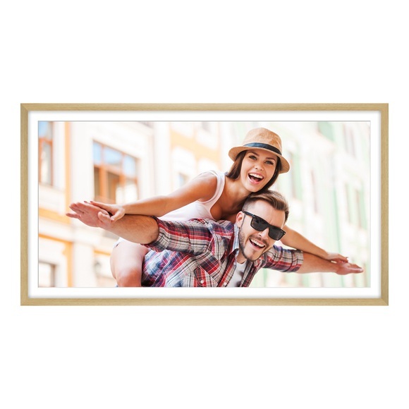 Poster im Rahmen Holz Buche natur gemasert als Panorama im Format 75 x 30 cm