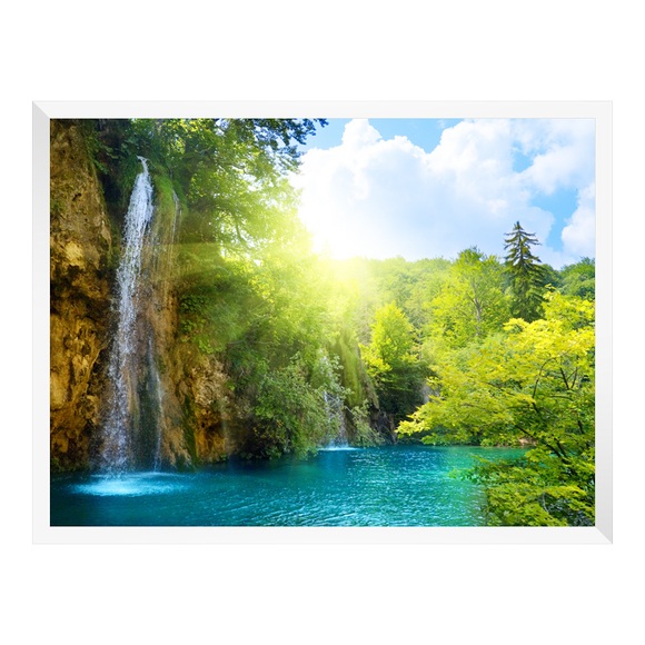 Poster im Holzrahmen in weiß DIN Format im Format 84,1 x 59,4 cm